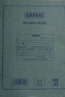 safari invoice book